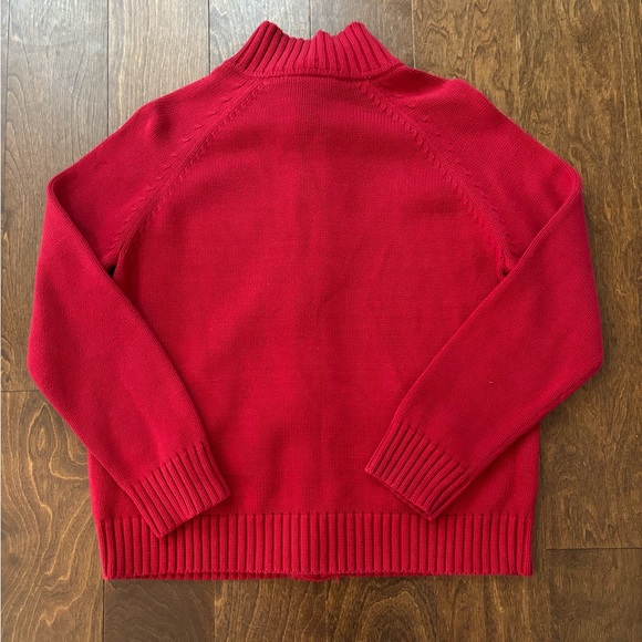 Red zip up sweater size Large. - Picture 2 of 3